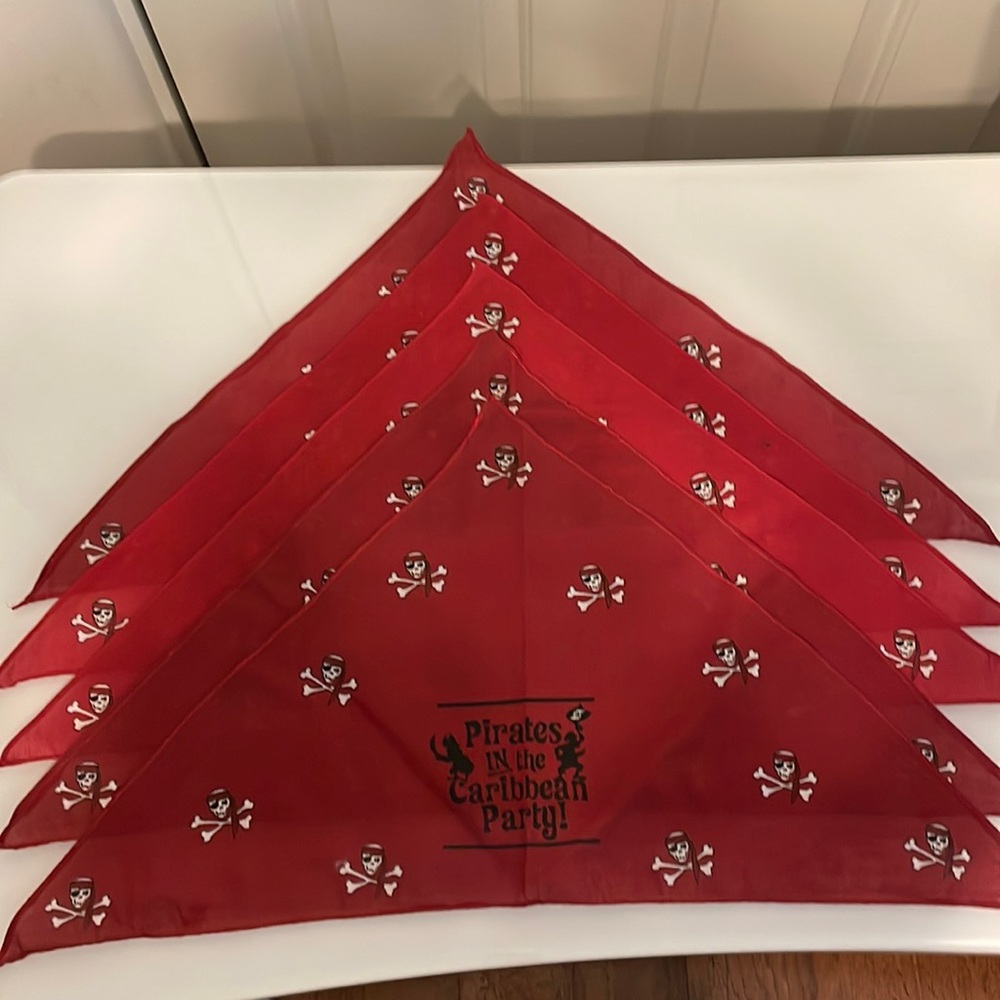5 Disney Cruise Line Pirates in the Caribbean Party Bandanas